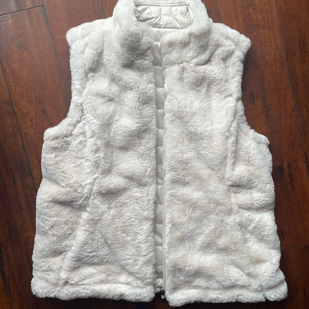 Original Nicole Miller, Reversible Vest, Size Medium, Off-White/Ivory - Picture 6 of 13
